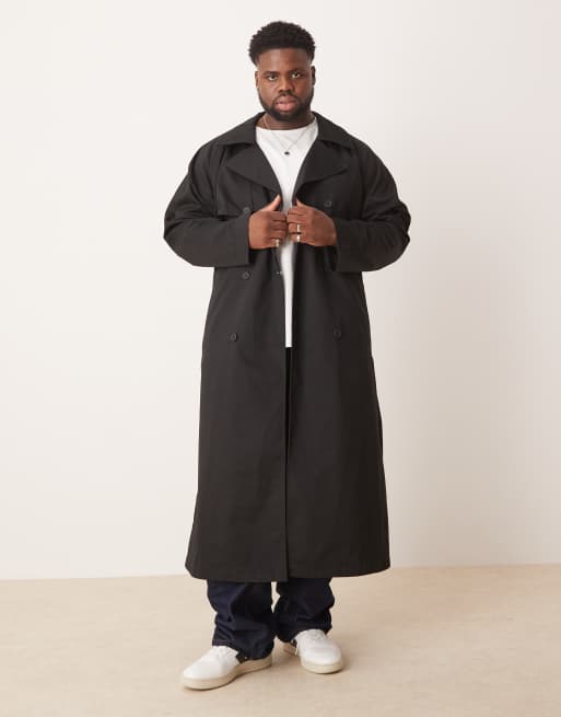 Trenca extragrande en negro de ASOS DESIGN, 4 de 4