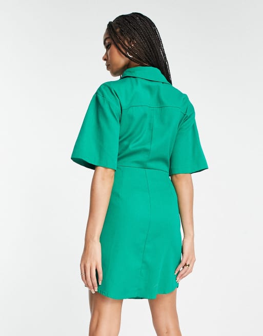 Asymmetric mini sale shirt dress