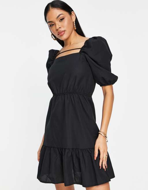 Trendyol baby doll mini dress in black | ASOS