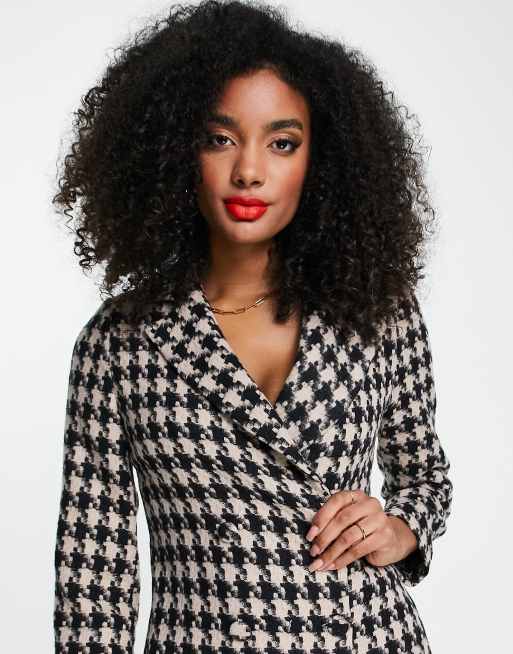 Black check jacket on sale womens