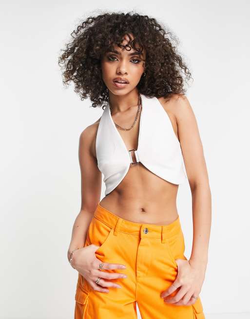 Trendyol - Cropped gilet in wit