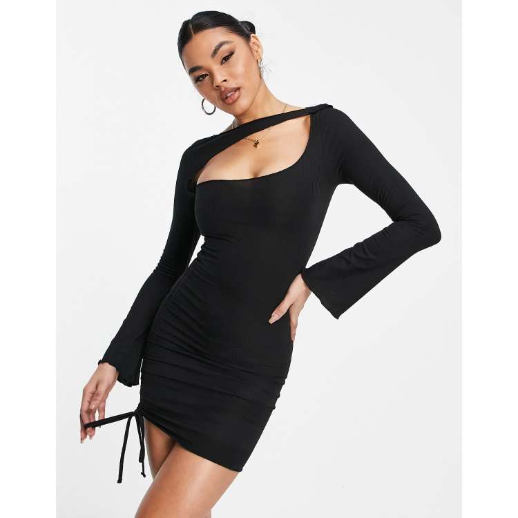 Side cut 2024 mini dress