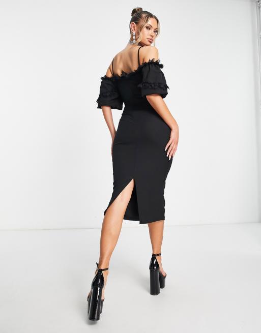 Fitted clearance ruffle dress