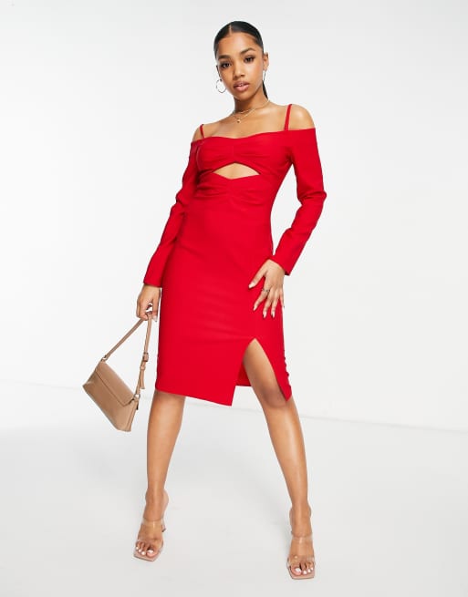 Open shoulder bodycon on sale dress