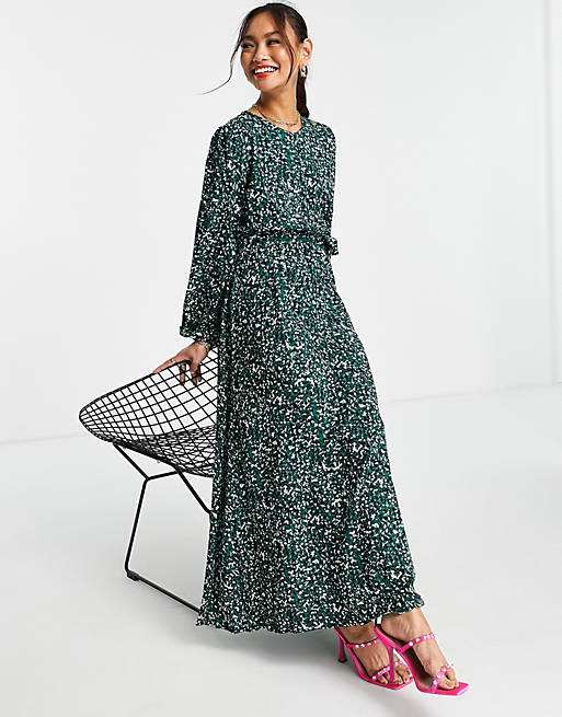 Dresses Trendyol maxi dress in green floral 