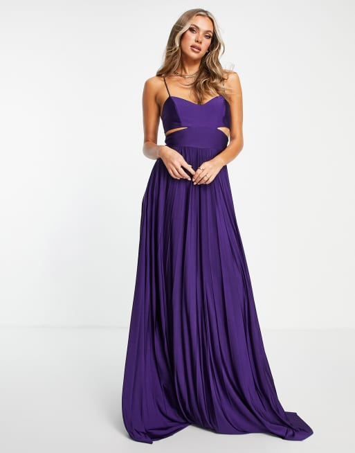 Asos purple best sale maxi dress