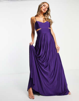 formal purple maxi dress