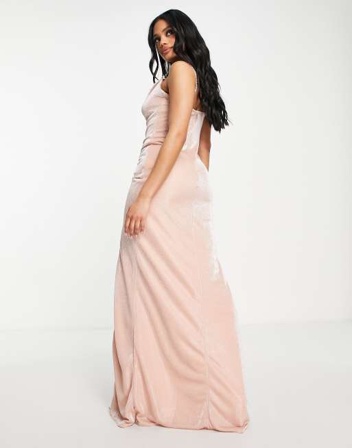 Trendyol – Maxikleid mit Spaghetti-Trägern in Rosa, 2 von 4