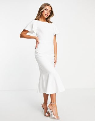 Trendyol midi smock dress in white | ASOS