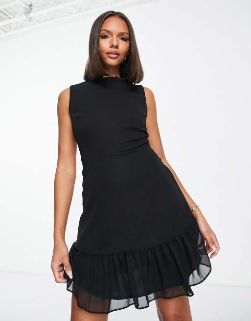 Black mini shift store dress