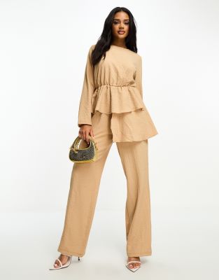 TRENDYOL Trendyol modest jumpsuit with peplum detail in camel-Neutral