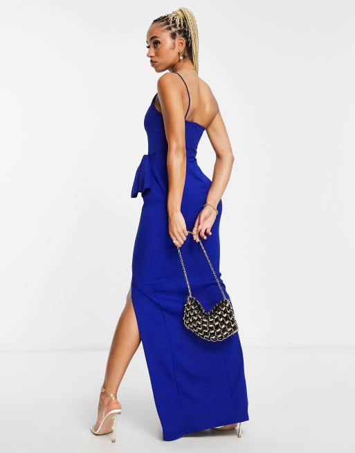 One shoulder thigh 2025 split maxi dress