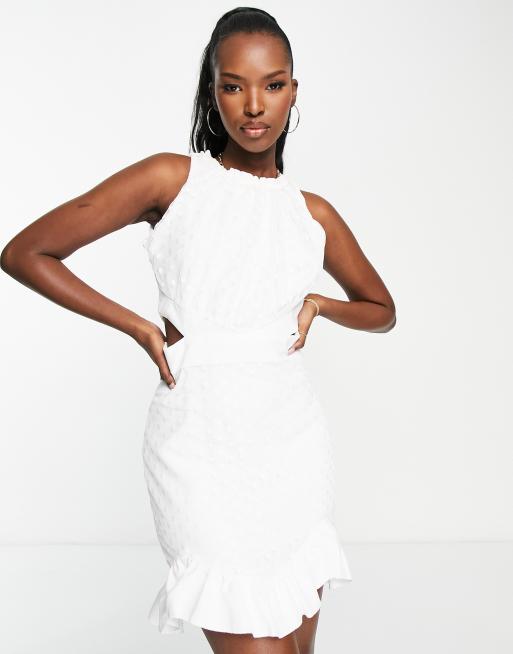 Trendyol open side mini dress in white ASOS