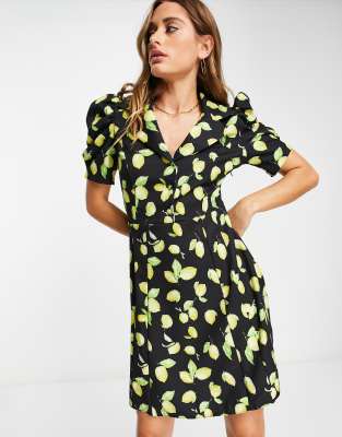 princess polly baby blue dress COEQINE Lemon Black Print Women's Tennis Dress with Built in Shorts and  Pockets Quick Dry Sleeveless Golf Athletic Dresses with 2 Piece Set  Breathable main image 1