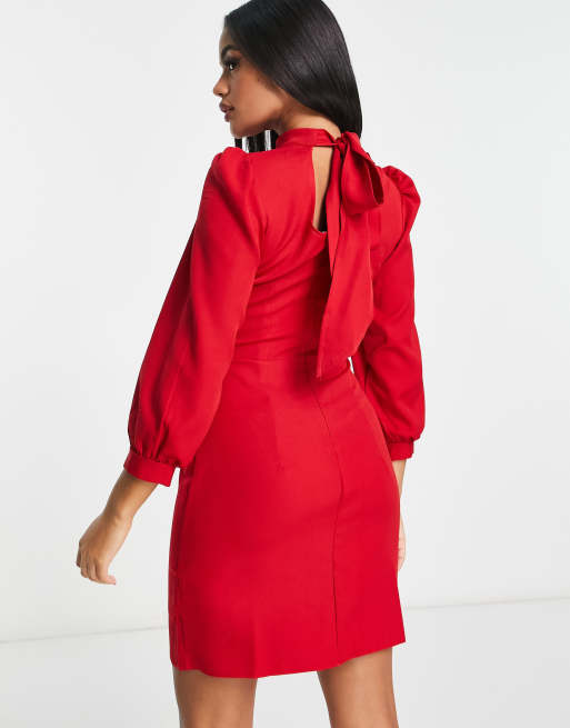 Asos red party dress sale