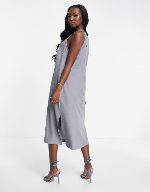 Trendyol Robe caraco mi longue habill e Gris ASOS