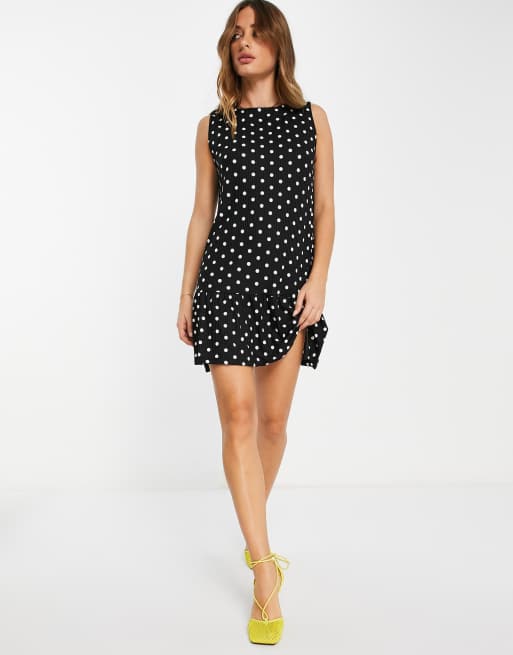 Robe droite a pois sale