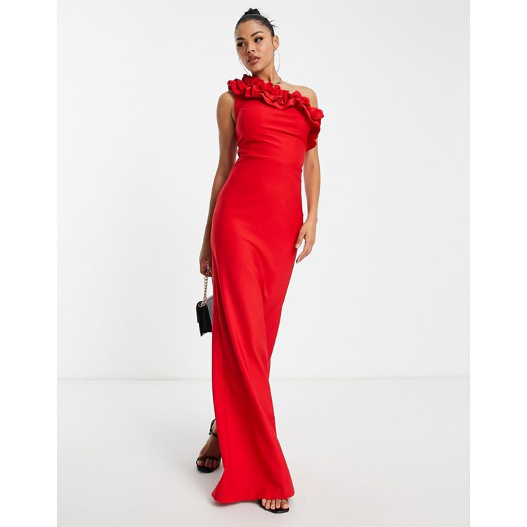 Silk maxi dress Calvin Klein Collection Red size 40 IT in Silk