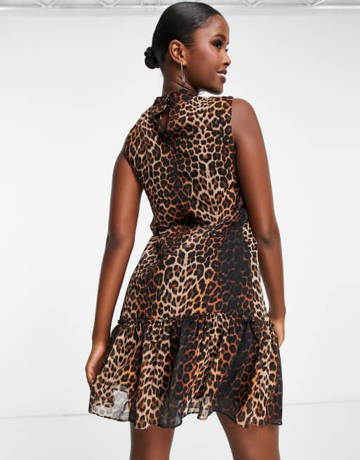 Cheetah print shift dress sale