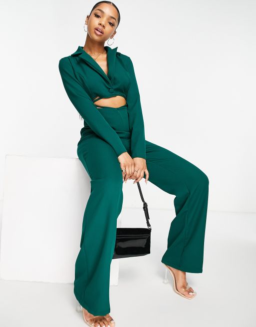 Trendyol – Smaragdgrön jumpsuit med utskurna detaljer och remmar, 2 av 4