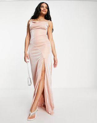 Trendyol spaghetti strap maxi dress in pink - ASOS Price Checker