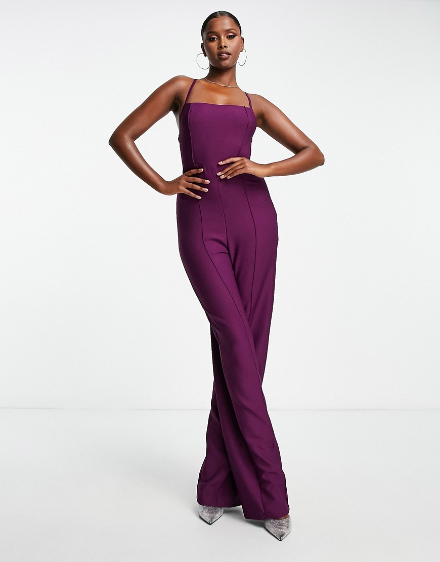 Trendyol Wrap Cami Maxi Dress In Plum-purple