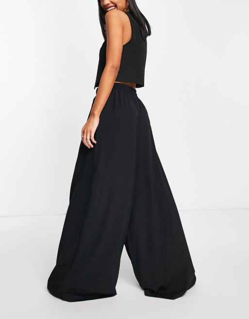 Trendyol super wide leg trousers in black