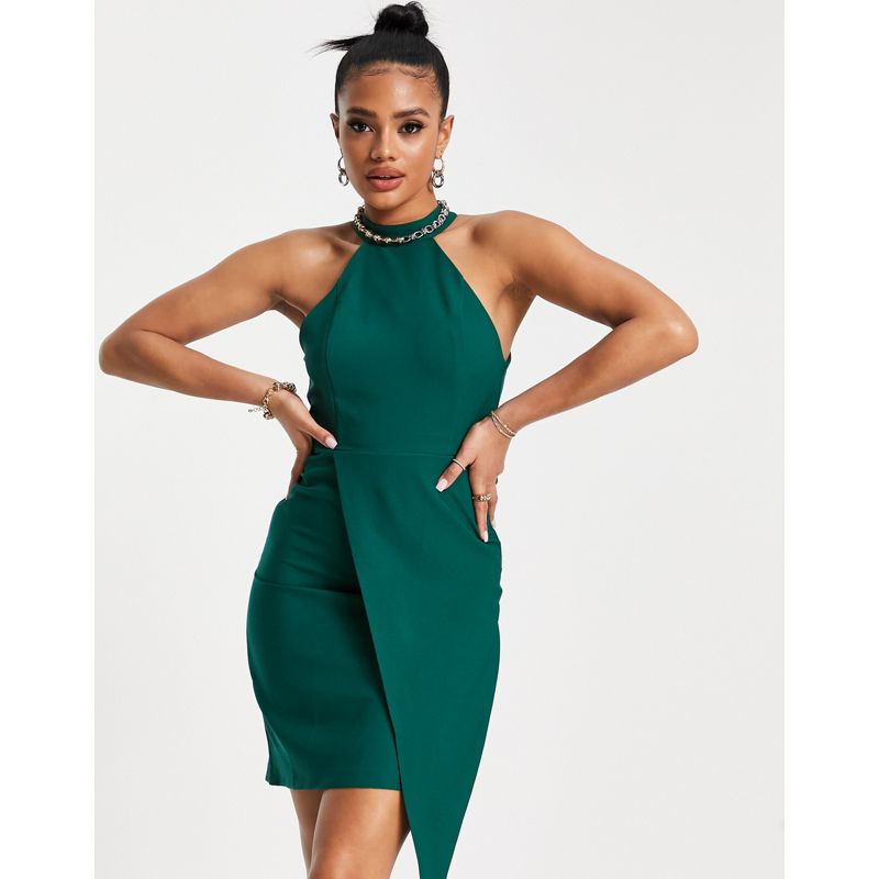 Donna Vestiti Trendyol - Vestito arricciato verde smeraldo