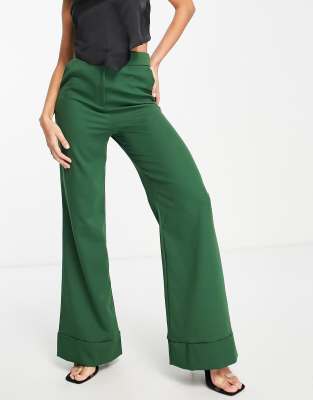 emerald green palazzo pants