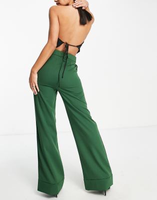 emerald green palazzo pants