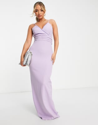 purple wrap maxi dress