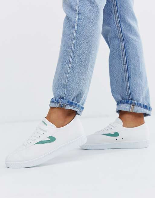 green and white tretorn