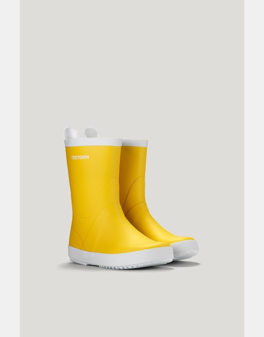 Tretorn Wings wellington boots in yellow, 2 of 4