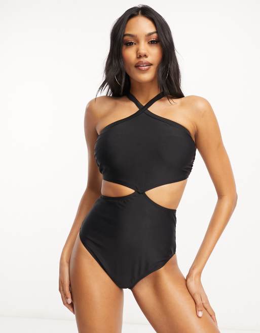 Trikini de copas grandes negro estilo balconette de Ivory Rose, 3 de 4