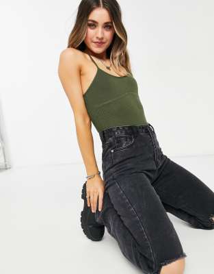 Топы Трикотажное поло цвета хаки от комплекта ASOS DESIGN-Зеленый цвет