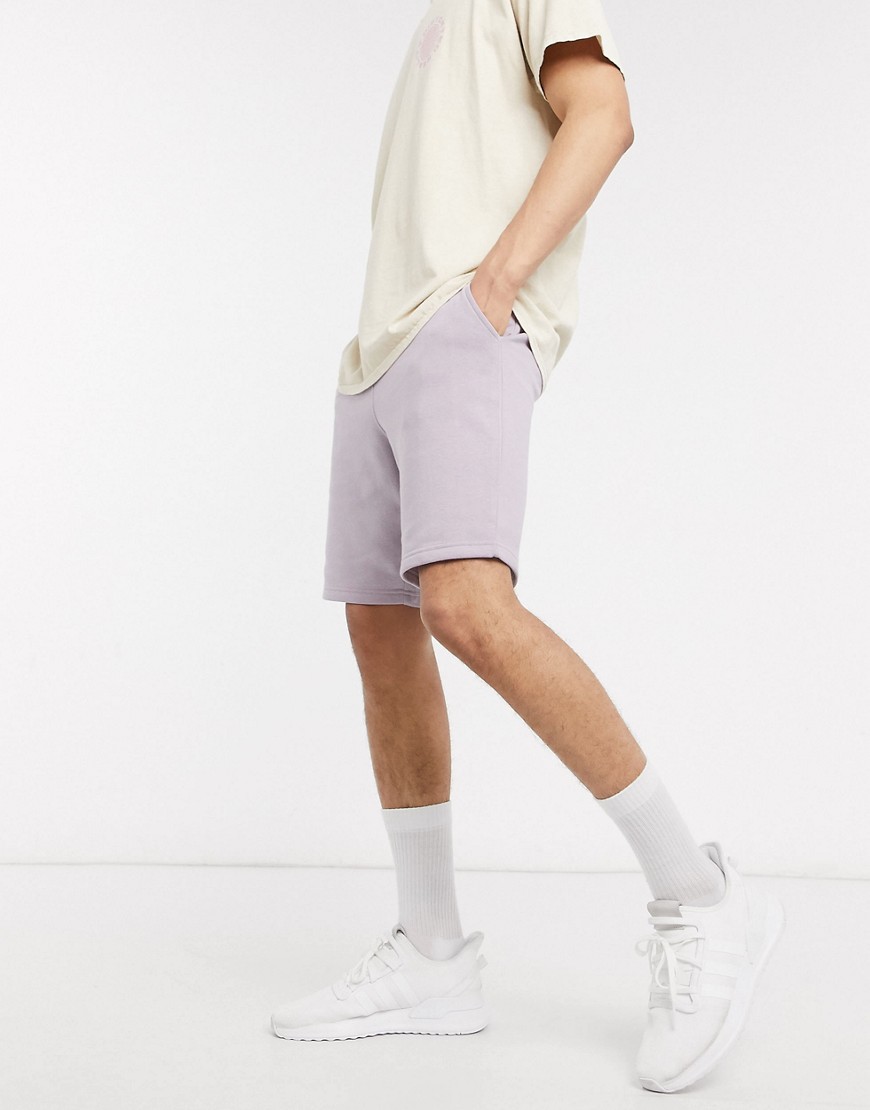 фото Трикотажные лавандовые шорты new look-фиолетовый