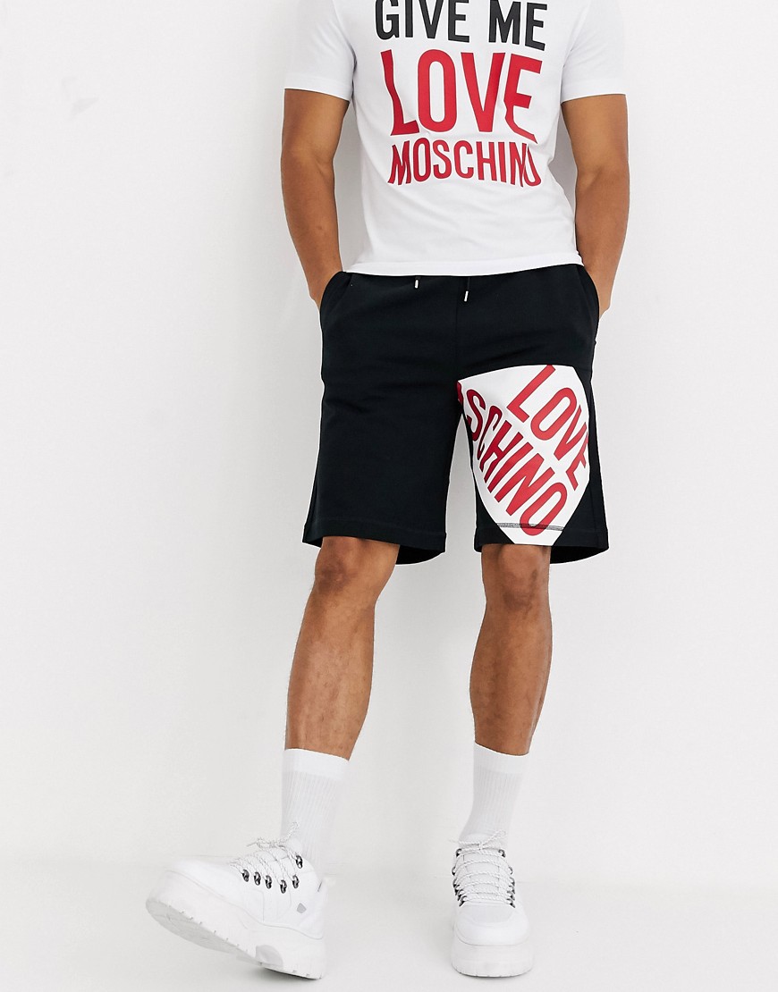 фото Трикотажные шорты с логотипом love moschino-черный