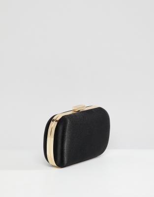 asos black clutch