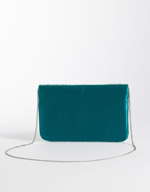 True Decadence - Blågrøn udsmykket kuvertformet clutch , 4 af 4