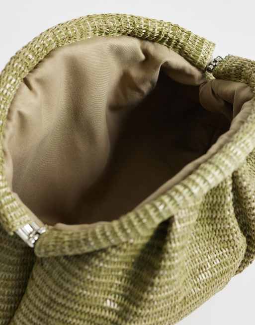 True Decadence - bolso clutch de ratán en verde oscuro, 3 de 4