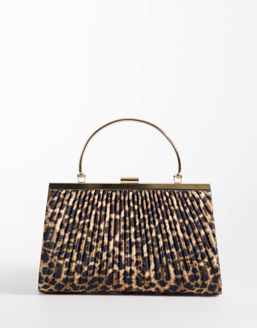 True Decadence - bolso de mano tipo clutch en satén de leopardo, 1 de 4