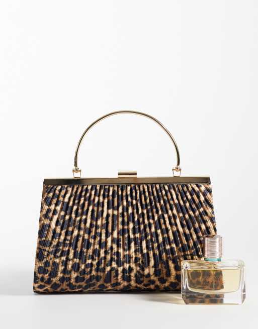 True Decadence - bolso de mano tipo clutch en satén de leopardo, 2 de 4
