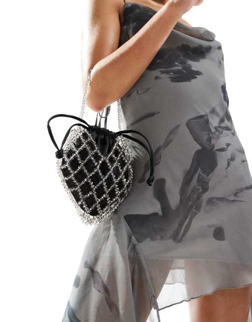 True Decadence - Borsetta nera con dettagli a catena