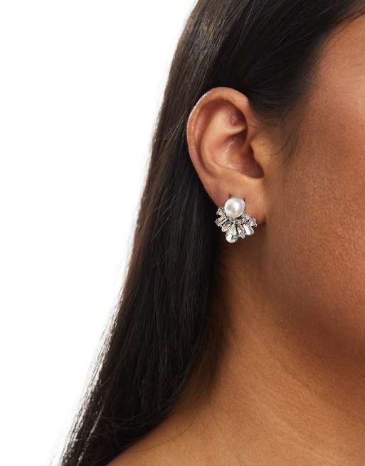 True Decadence - Boucles d'oreilles à perles et strass - Argenté