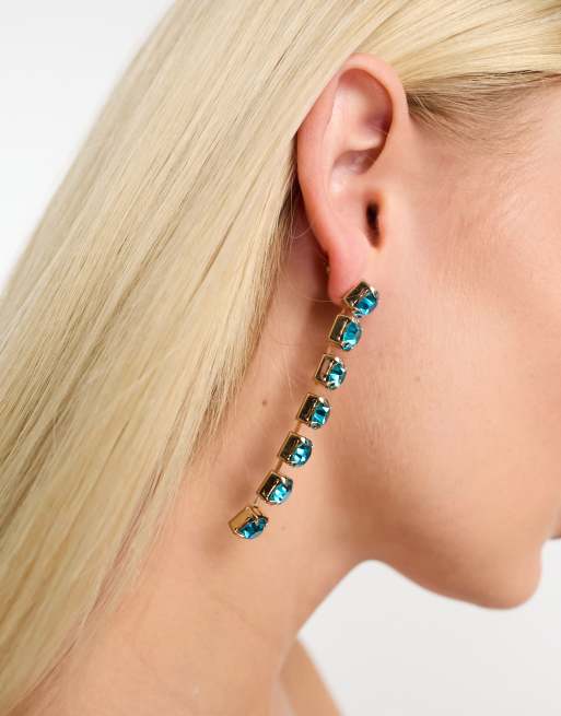 True Decadence - Boucles d'oreilles tendance serties de cristaux - Turquoise, 4 de 4
