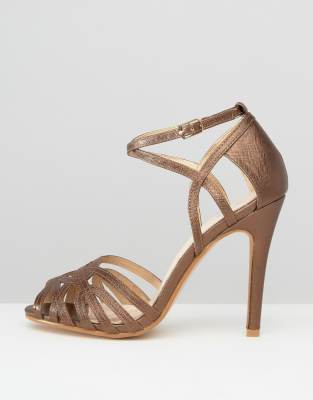 bronze sandal heels