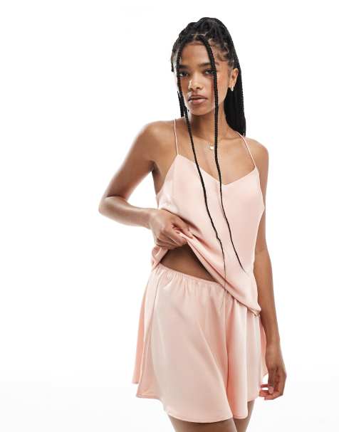 True Decadence Cami top pyjama set in dusty pink - view 1
