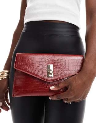 True Decadence True Decadence classic clutch bag in burgundy-Red