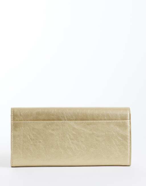 True Decadence classic clutch bag in light gold, 4 of 4