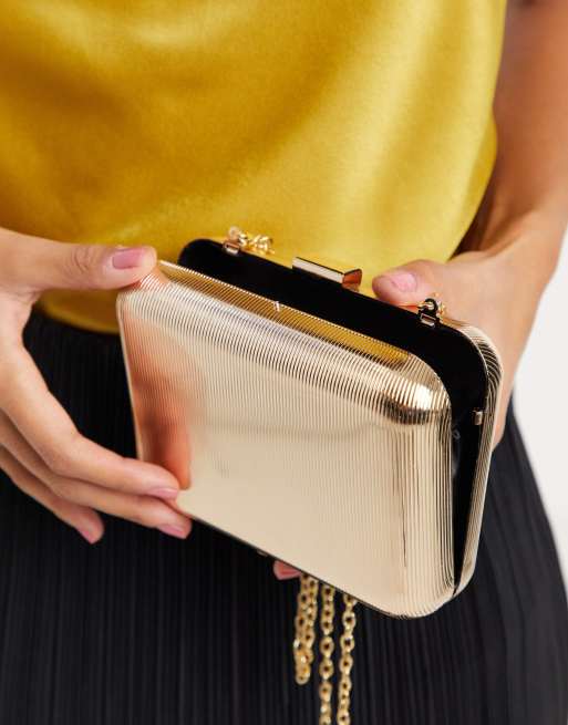 Gold box hot sale clutch bag